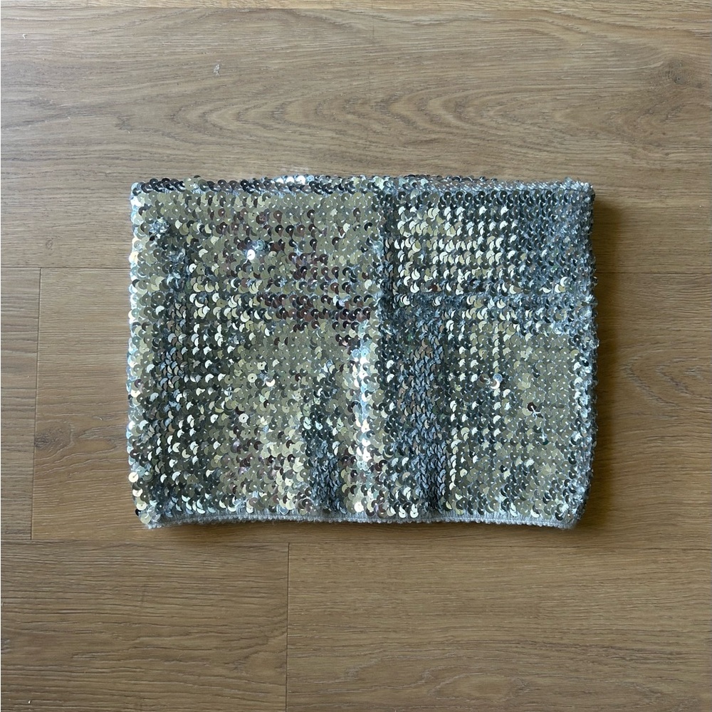 Silver and Gold Sequin Clutch